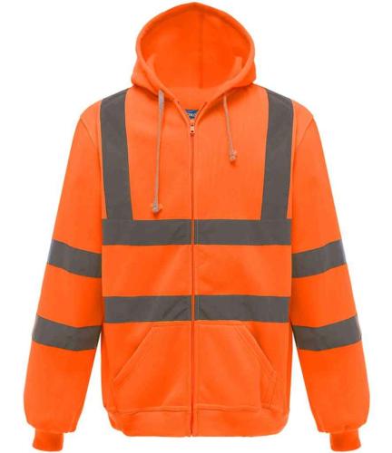 Yoko Hi-Vis Zip Hoodie - OR/NV - 3XL